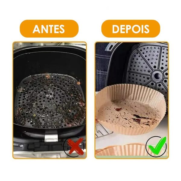 Papel Forro para Airfryer Tapete Antiaderente Descartável - 50 Unidades - Image 6